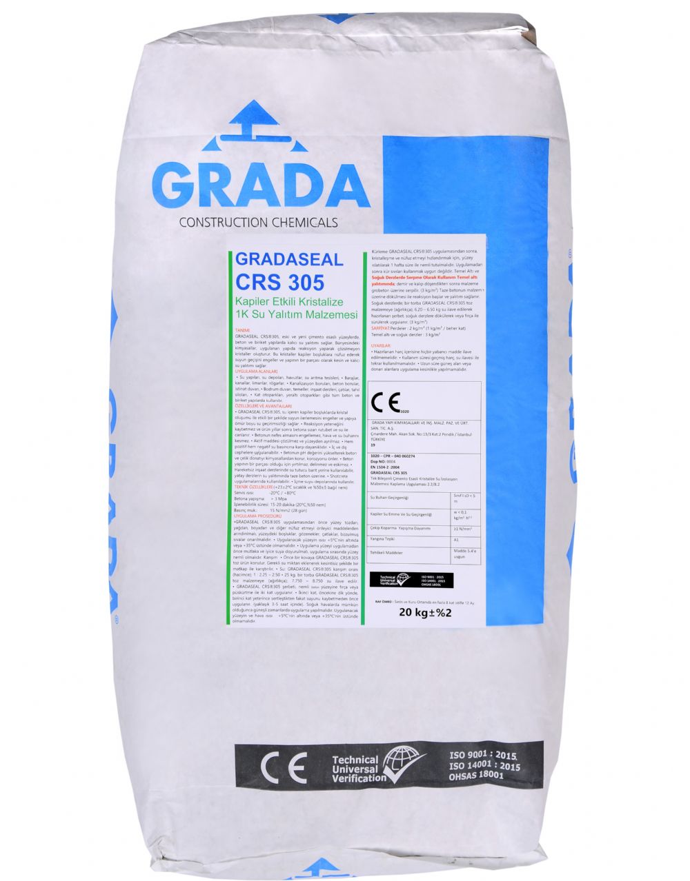 Crystalized Waterproofing Mortar GRADASEAL CRS 305